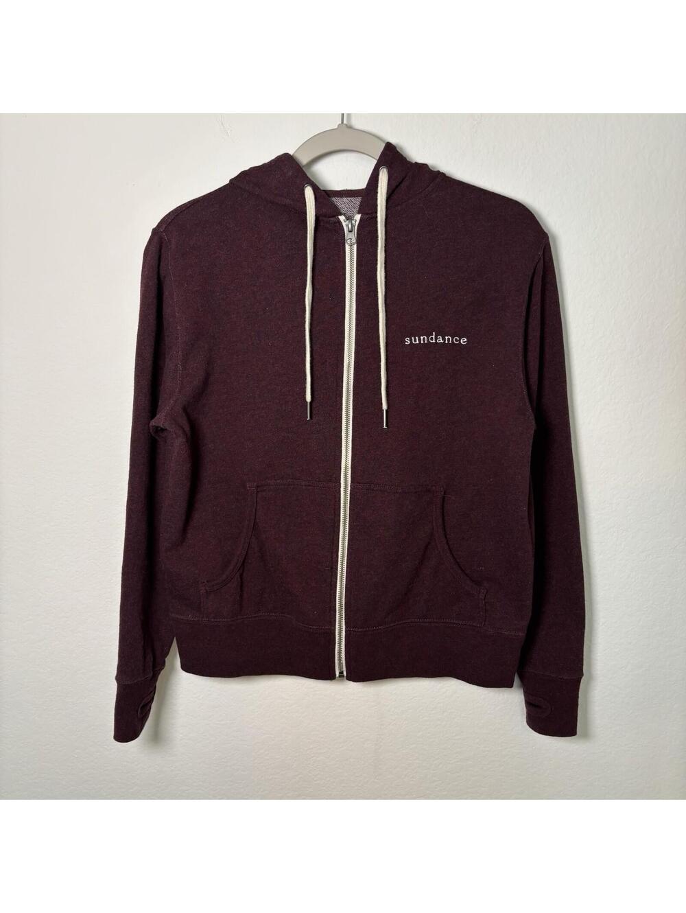 Sundance Zip Up Hoodie Maroon Burgundy Unisex Size XS Sundance Festival Resort